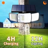 intelamp Solar Security Flood Lights Outdoor Motion Sensor with Remote 2 Pack view 5