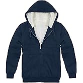 Collections Etc Ultra Soft Sherpa Lined Zip-Up Hooded Sweatshirt