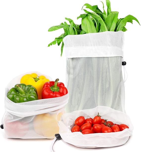 Mesh Reusable Produce Bags for Fruit and Produce Bags Eco