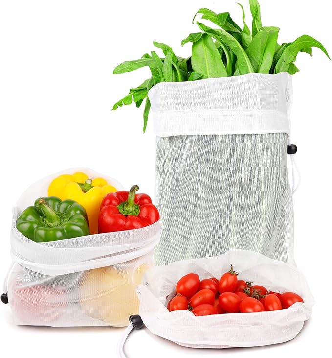 Mesh Reusable Produce Bags for Fruit and Produce Bags Eco