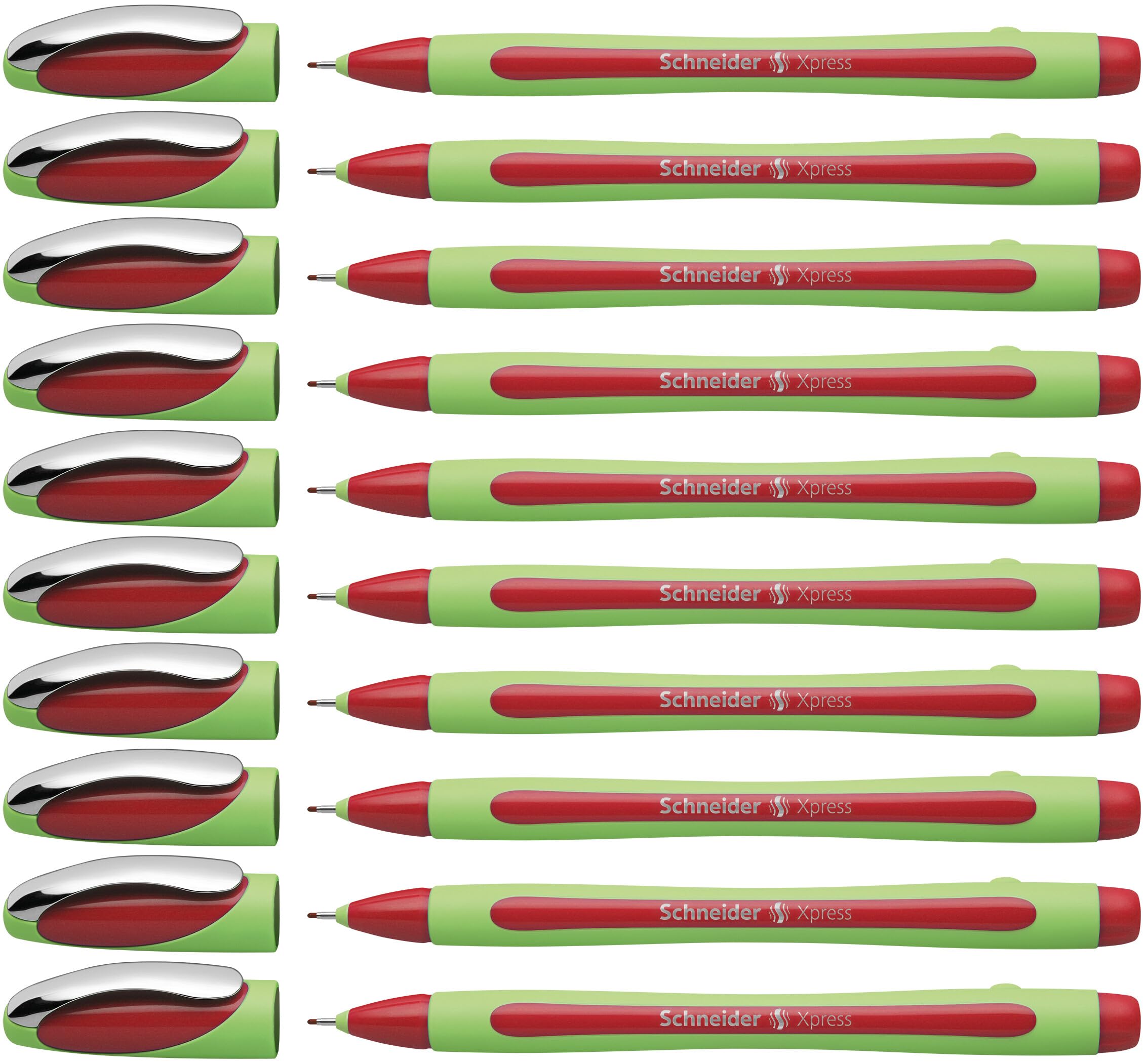 Schneider XPRESS 190002 Fineliner Pen Red Pack of 10