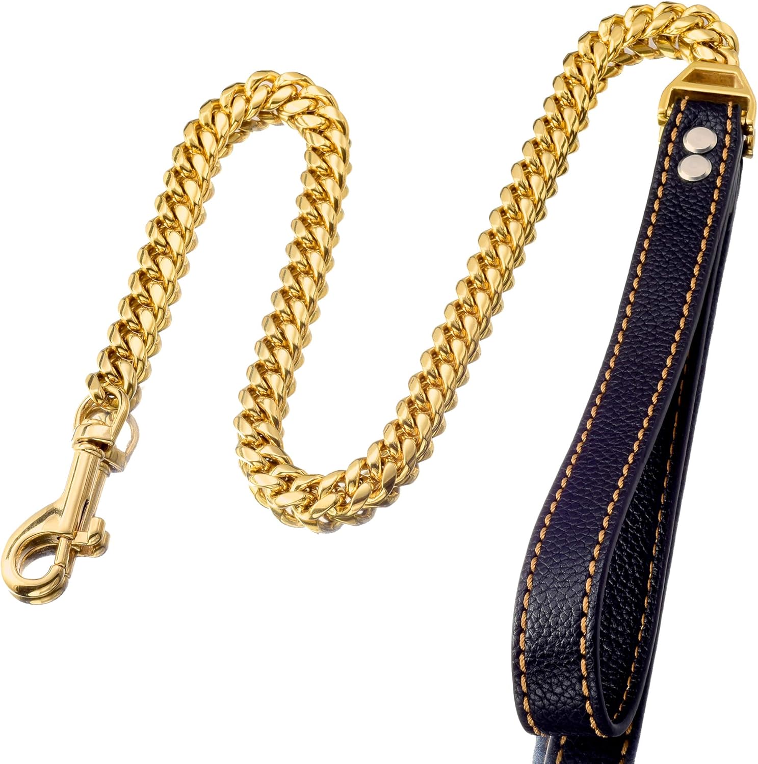 Gold chain leash Clearance
