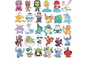 TRUMIL 39 Pcs 5D Diamondo Painting Stickers Kits for Kids Arts and Crafts for Kids Ages 8-12 Easy to DIY Creative Diamond Mosaic Sticker Craft by Numbers Kits Boys and Girls Birthday Gifts