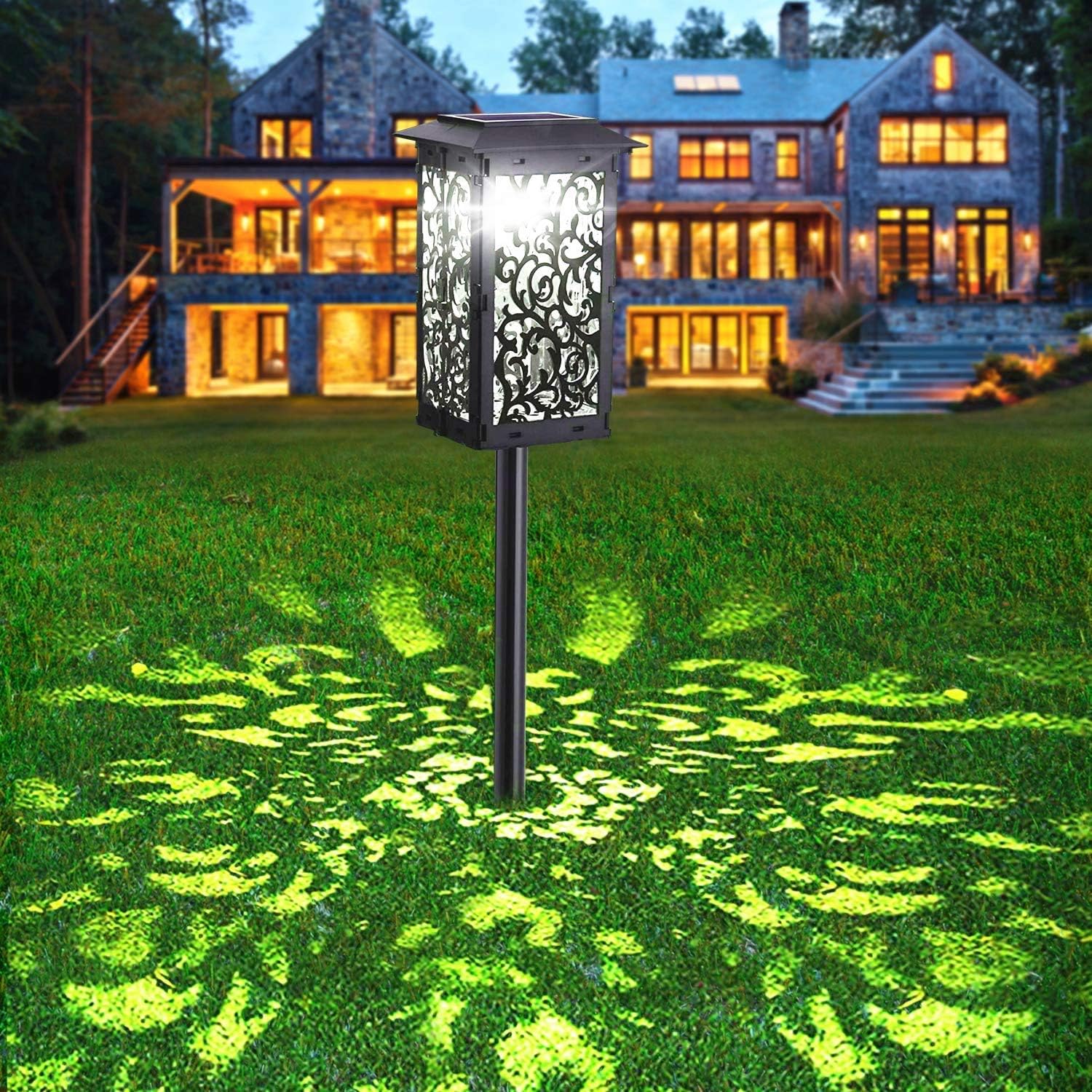 Solar Lights Outdoor,Upgraded Solar Pathway Garden Lights Super Bright 20 lumens& Longer Working Time IP65 Waterproof Landscape Lighting for Yard Patio Walkway Landscape Spike Path Light (1 Pack)