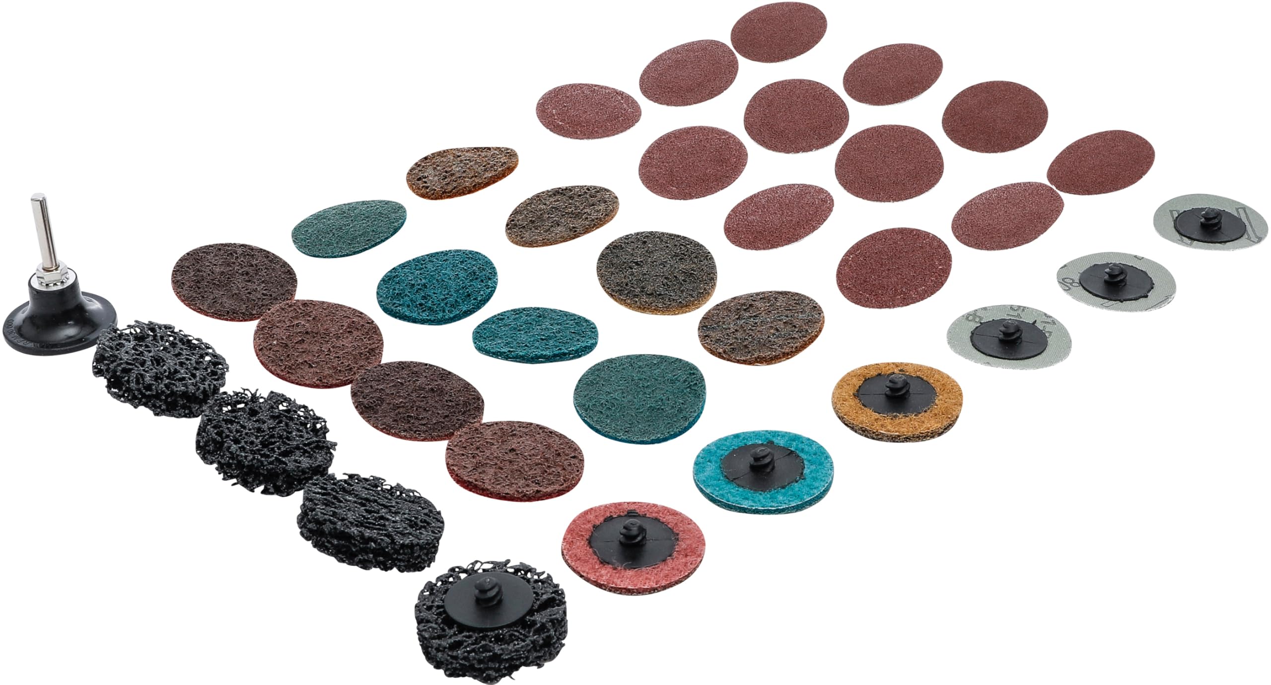BGS 6649 | Grinding Wheels / Sanding Pad Set | ร 50 mm | 35 pcs.