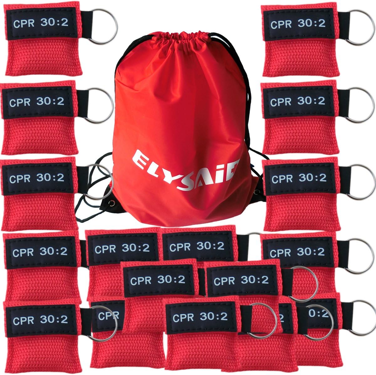 100Pcs/Pack CPR Barrier with Key Ring CPR Face Shield for