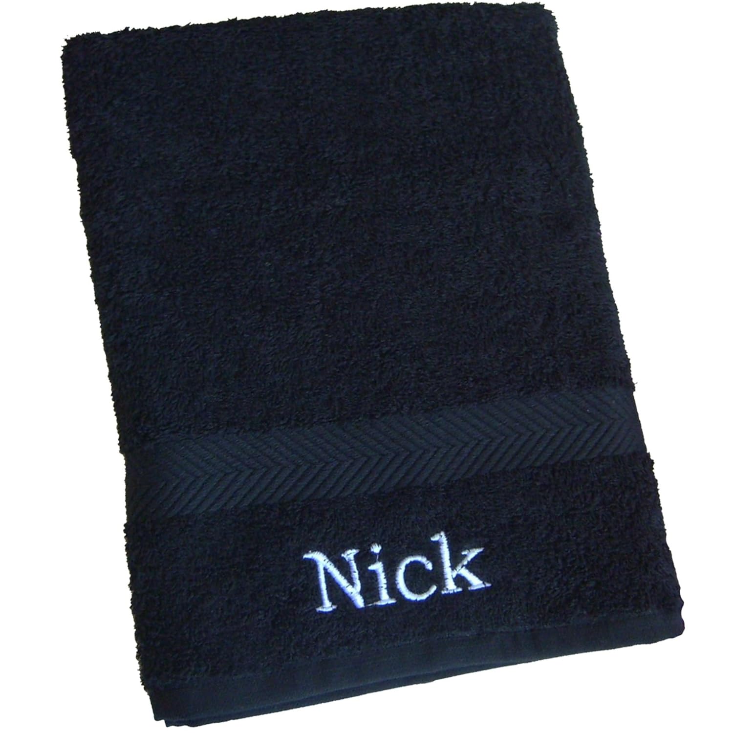 Black Bath Towel Personalised Birthday Christmas Gift Amazon.co.uk