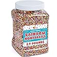Rainbow Nonpareils Sprinkles - 2.7 Pounds - Big Bulk - Bulk Ice Cream Sprinkles - Rainbow Toppings for Cake Decorating, Cookies, Cupcakes