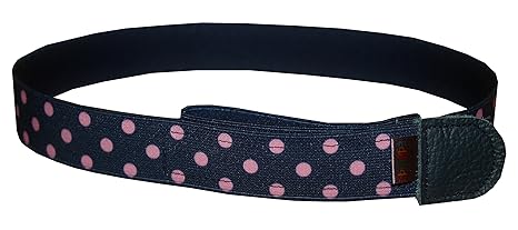 Ed&Kids Kindergürtel Ohne Schnalle Elastisch Größenverstellbar Punkte Blau-Rosa