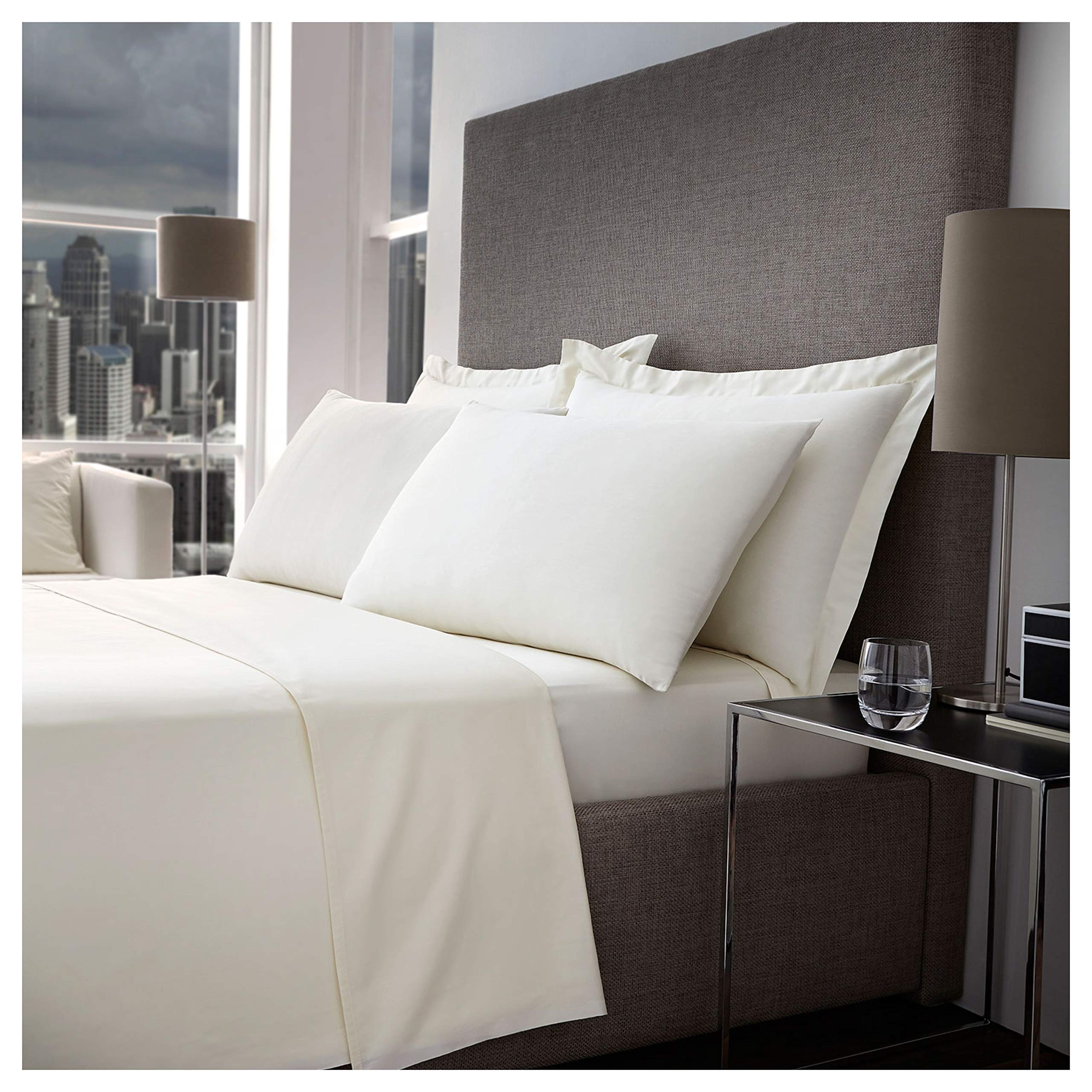 Gaveno Cavalia Super Soft 400 Thread Count Egyptian Cotton DUVET SETS With Duvet Cover and Pillow Case Cream King