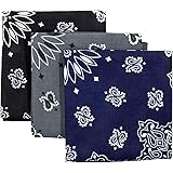 Bandana 3-Pack - Made in USA For 70 Years - Sold by Vets – 100% Cotton –Sewn Edges