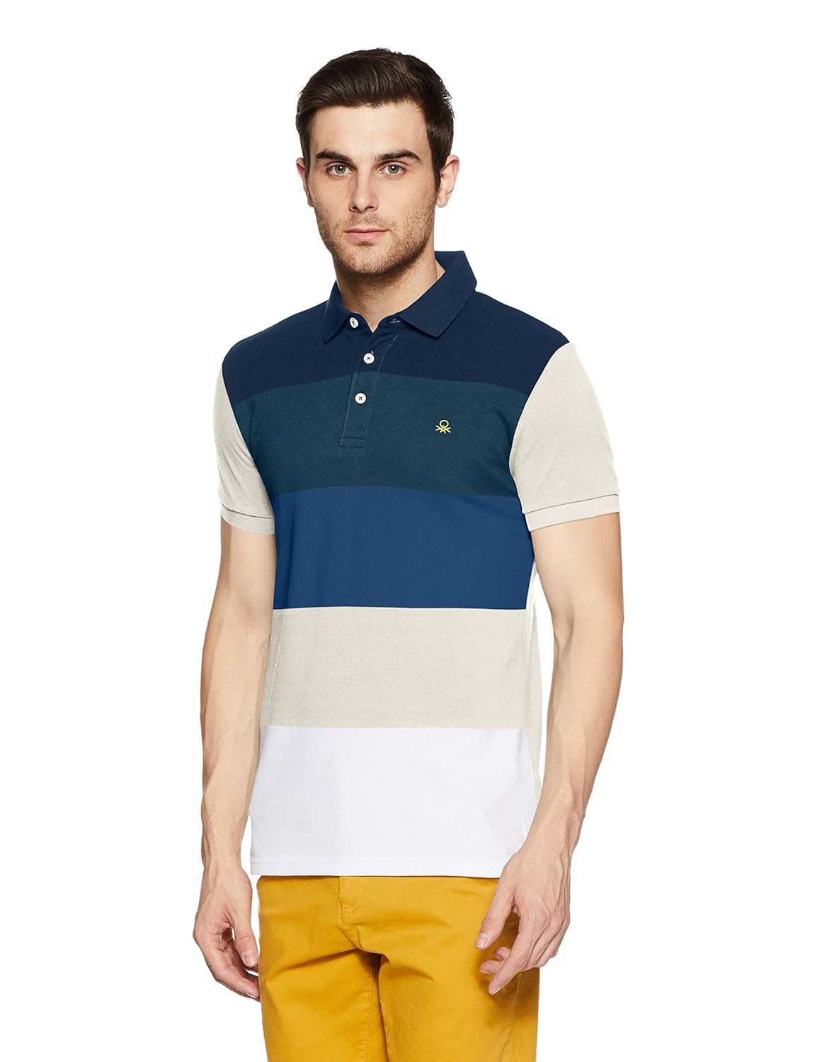 united colors of benetton men's striped regular fit polo