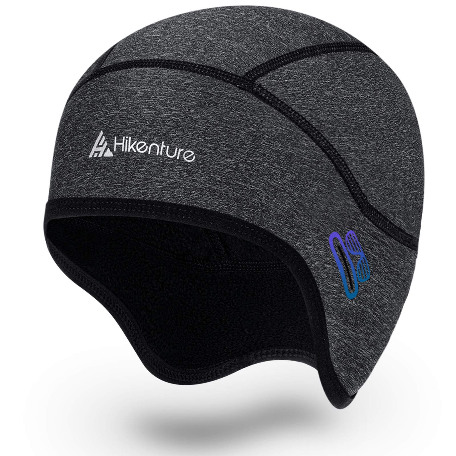 HIKENTURE Winter Bicycle Hat Winter Hat Warm & Windproof Comfortable Helmet Base Hat for Bicycle Helmet, Ski Helmet, Bike Cap, Road Bike, MTB, Lightweight Bicycle Cap, Helmet Cap withwithout