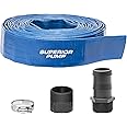 Superior Pump 99621 Lay-Flat Discharge Hose Kit, 1-1/2-Inch by 25-Foot