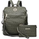 MKP COLLECTION Women Fashion Backpack Purse Convertible Large Rucksack Versatile Travel Shoulder Bags Handbag Set with Tassel