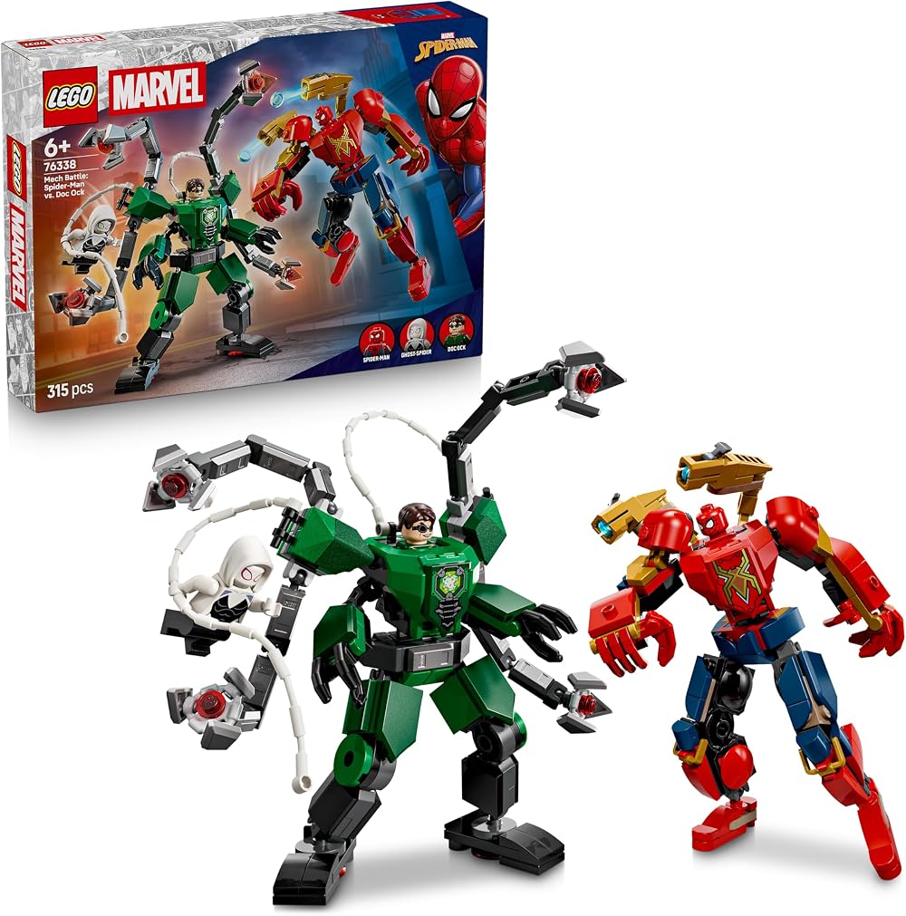 LEGO Marvel Mech Battle Spider-Man vs Doc Ock 76338 with 3 Minifigures