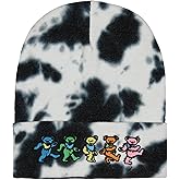 Bioworld Grateful Dead Embroidered Dancing Bears Tie-Dyed Cuffed Adult Cold Weather Beanie OSFM for Men Women Multicolored