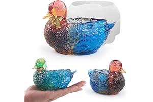 EVERELAM Duck Mold Animal Cylinder Molds Silicone Wave Spiral Candle Mold - Silicone Resin Casting Molds for Candle & Resin & Soap Craft Supplies