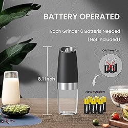 BELRIGO Battery Operated Salt And Pepper Grinder