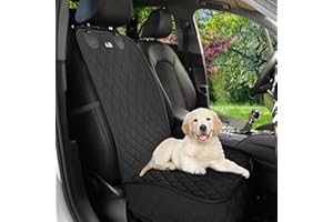 Petloox Front Seat Dog Cover for Car, Truck & SUV - Waterproof, Non-Slip Pet Car Seat Cover for Dogs - Durable, Easy to Install & Clean, Front Passenger Seat Protector for Pets & Vehicles
