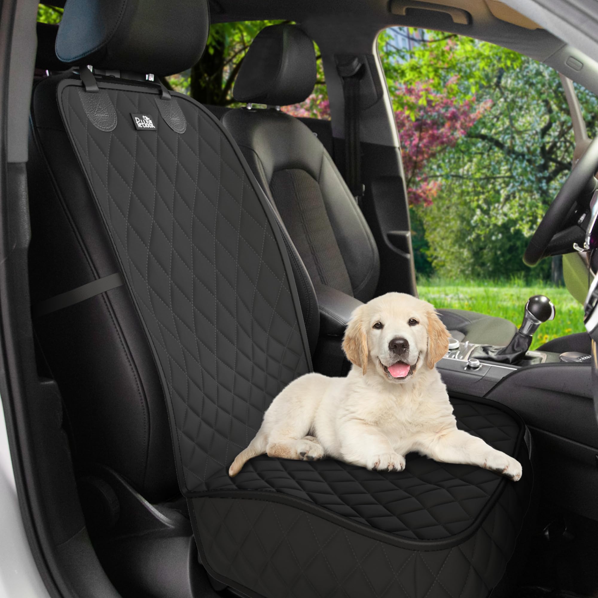 Photo 1 of Petloox Front Seat Dog Cover for Car, Truck & SUV - Waterproof, Non-Slip Pet Car Seat Cover for Dogs - Durable, Easy to Install & Clean, Front Passenger Seat Protector for Pets & Vehicles