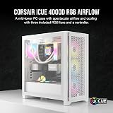 Corsair iCUE 4000D RGB AIRFLOW Mid-Tower Case 3x AF120 RGB ELITE White view 2