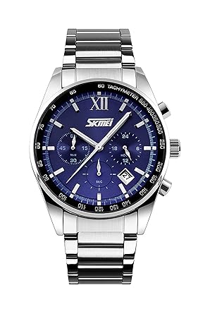 Skmei Chornograph Blue Dial Mens Watch - 9096