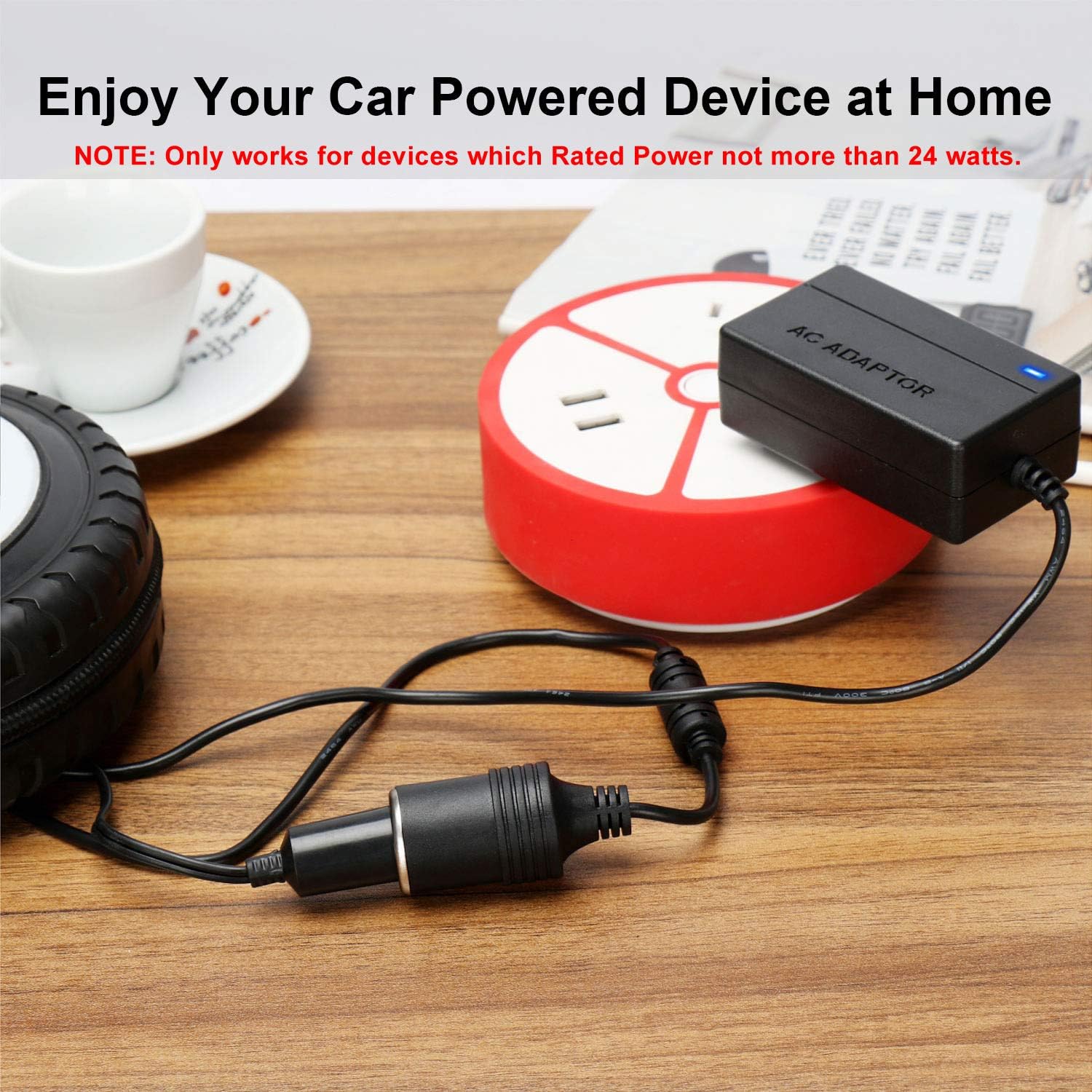 ABLY Car Cigarette Lighter Socket 24W 2A AC to DC Converter 100-250V to 12V AC/DC Power Adapter for Car Charger MP3 Player Car Telephone Automotive Razor etc.: Car Electronics