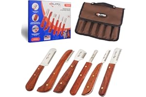 Elmax Pro Professional Stripping Knife for Dogs (Pack of 6), Best for Removing Unwanted Undercoat, Blades are Made of Stainle