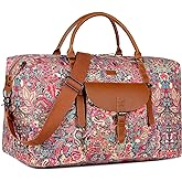 Oversized Pretty Women's Travel Duffel Bag 52L Weekend bag Weekender Overnight Carry on Luggage HB-15 (HS)