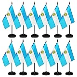 12 Pack Argentina Desk Flags Set, Argentine Small
