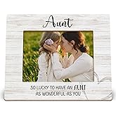 DIENADFX Aunt Picture Frame - Mother's Day & Christmas Gifts for Aunt from Nephew/Niece - Best Auntie Gifts - 5x7 Photo Frame