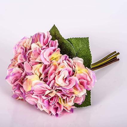 Artplantsde Bouquet Dhortensias Artificiels Klara Rose 30cm ø 18cm Fleur Artificielle Hortensia Bouquet De Fleurs En Tissu