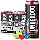 Underdog Performance Energy Drink, Patriot Pop, Nootropics, Green Tea Extract, Citrulline, Clean, Sugar Free Fast & Slow Release 249mg Caffeine per Serving, No Artificial Additives, 12 Pack
