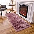Arbosofe Ultra Soft Faux Fur Rug, Area Rugs, Light Purple Fluffy Shaggy Fur Rug for Bedroom & Living Room, Kids Room Decor, 2 x 6 Feet Rectangular