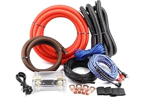0 Gauge OFC AMP Wiring Kit 3000 Watt Car Subwoofer Wire Install kit for Amplifier Power,Radio and Speakers