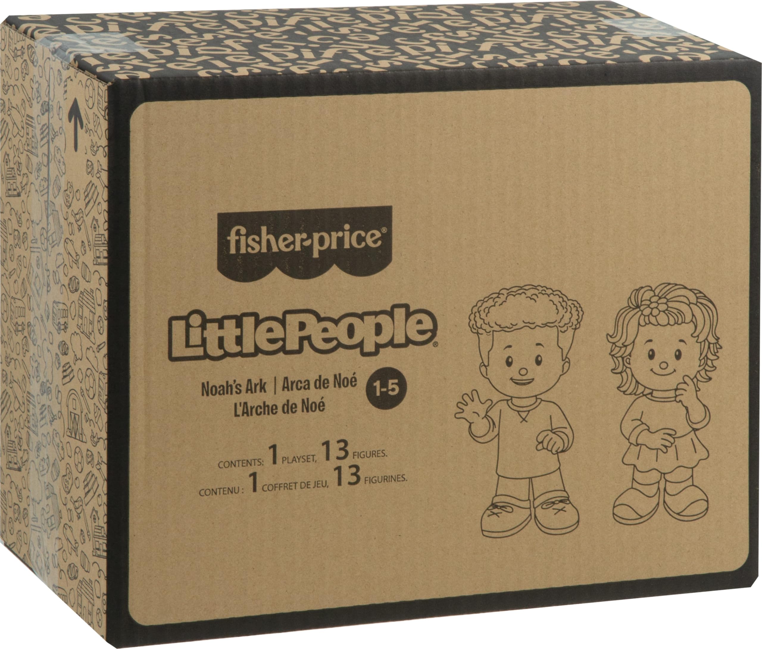 Fisher-Price Little People Toddler Toy Noah’s Ark Playset with 12 Animals & Noah Figure for Pretend Play Kids Ages 1+ Years (Amazon Exclusive)