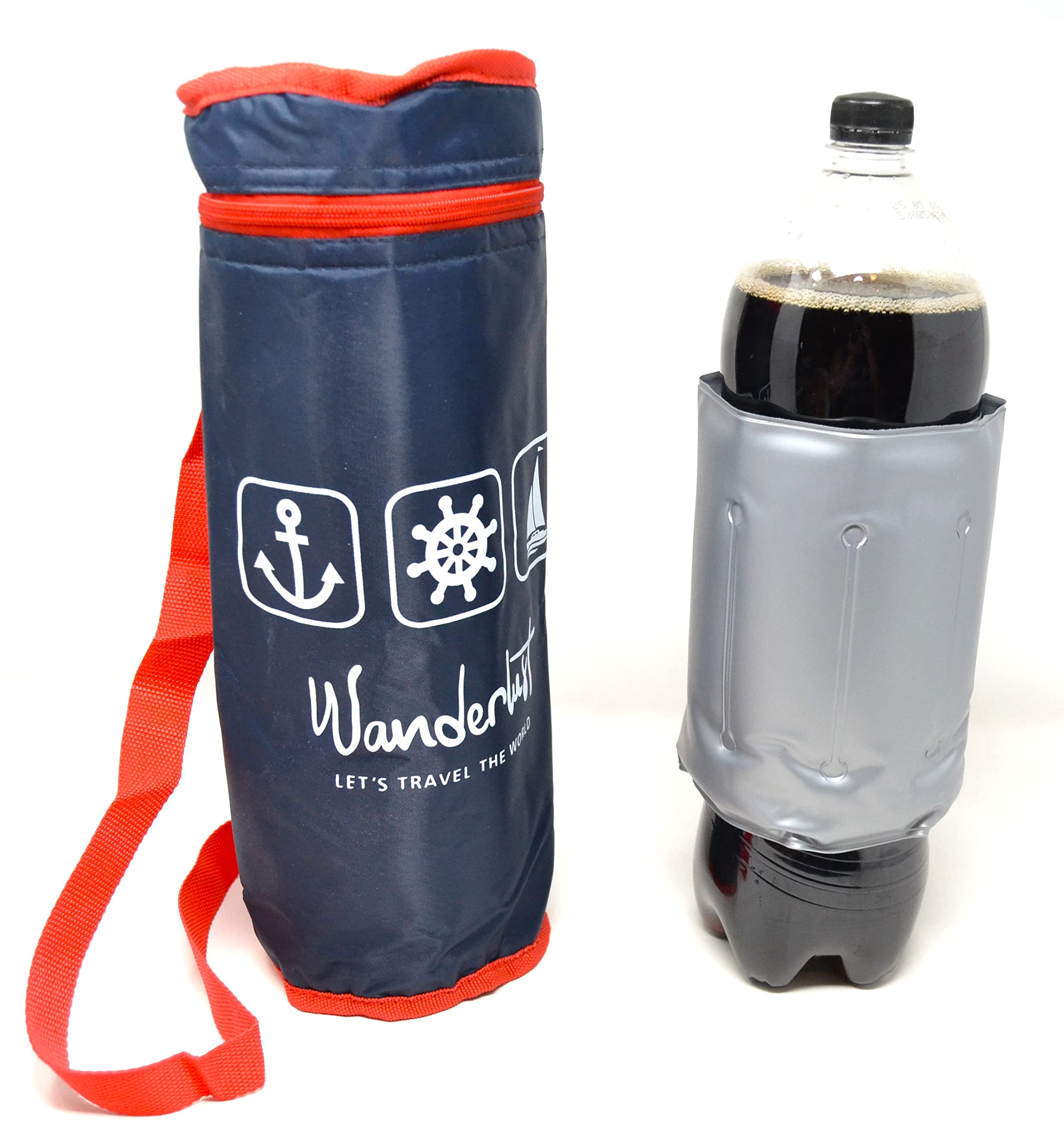 nevara with Wine Cooler Freezer Blue 4L Total Hidalgo 2LTR 2 Litre Bottles XXL Portable Flexible Cooler for Beach Camping Thermal Bag Camping Cooler Camouflage Military