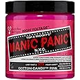 MANIC PANIC Cotton Candy Pink Hair Dye - Classic High Voltage - Semi Permanent Hair Color - Glows in Blacklight - Bright, Coo