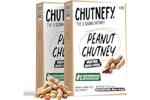 Chutnefy Peanut Chutney (Andhra Style) | Pack of 2 * 2.6oz (Dry) | Serves 4 - 5 (~6.4fl oz) Each | Ready to Eat Instant Chutney - Just Add Water | No Cooking Required | No Artificial Ingredients