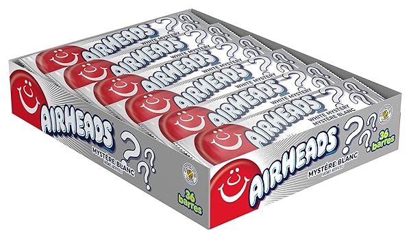 AIRHEADS CANDY INDIVIDUALLY WRAPPED BARS, WHITE MYSTERY, PARTY,...