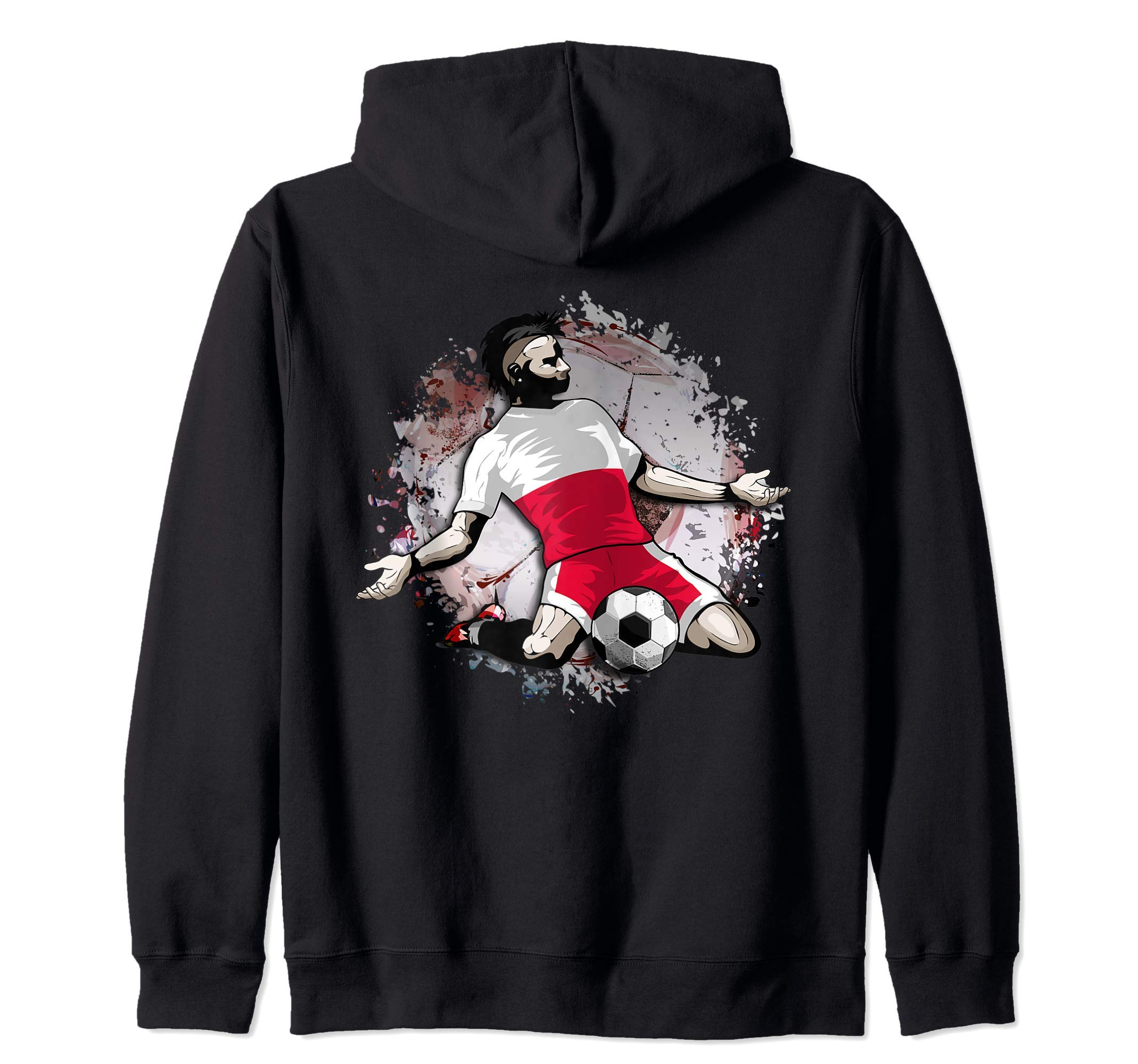 Poland Soccer Polish National Flag Proud Football Lovers Art Zip Hoodie