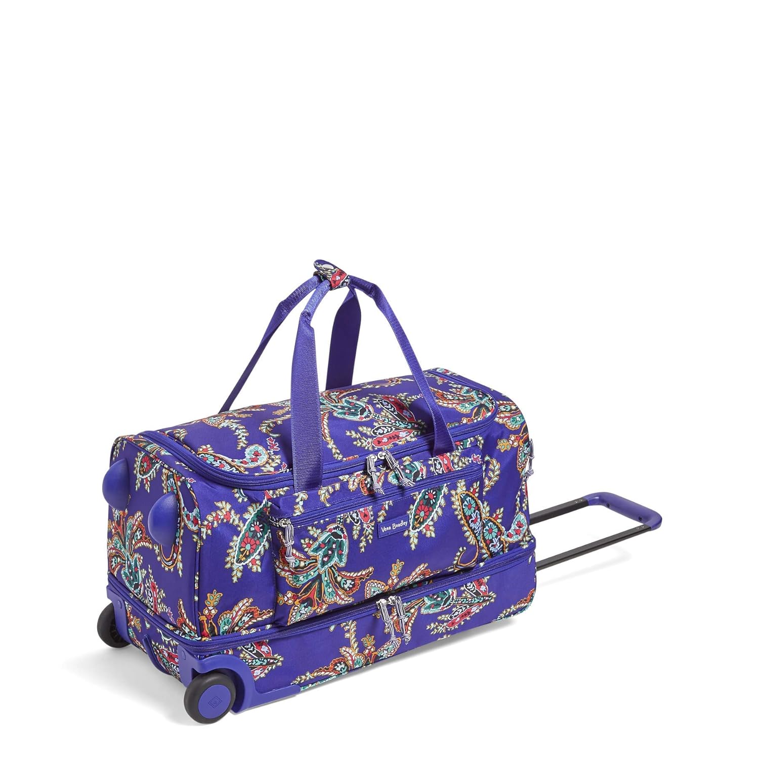 vera bradley lighten up foldable rolling duffel