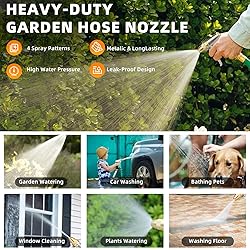 Garden Hose Nozzle,Heavy Duty Metal High Pressure