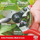 FELCO FEL6 Model 6 Compact Secateurs Red Lightweight Aluminum Handles view 7