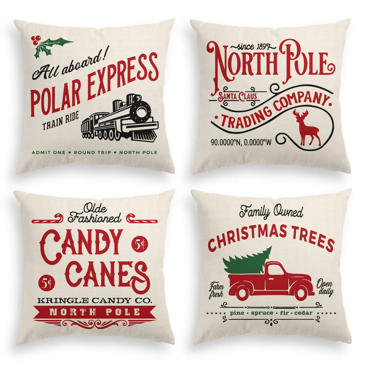 round christmas pillows