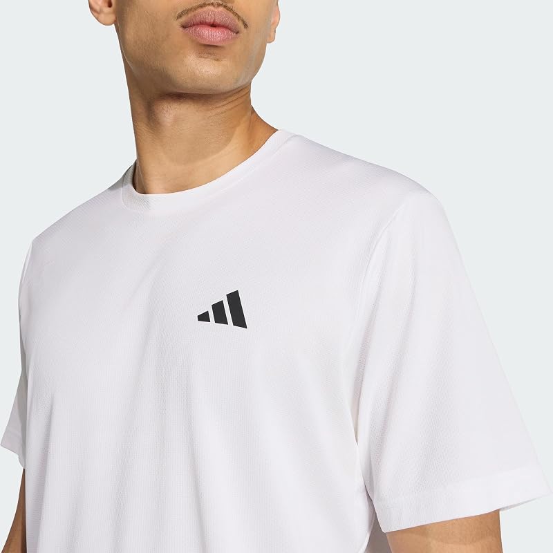 Herren Train Essentials Training Shirt, White/Black, M — Foto 7 von 8