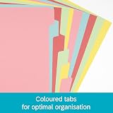 Elba A4 Pink 5 Pack 10-Part File Dividers Multi-Coloured Recycled Card view 4