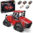 MOULD KING 18020 Technology Remote Control Tractor Building Blocks Kit, MOC Electric Quadtrac 600 Tracked Tractor, Heavy Construction Vehicle Clamp Tractor Blocks Set, Toy Gift for Boys 8+ (1698 PCS)