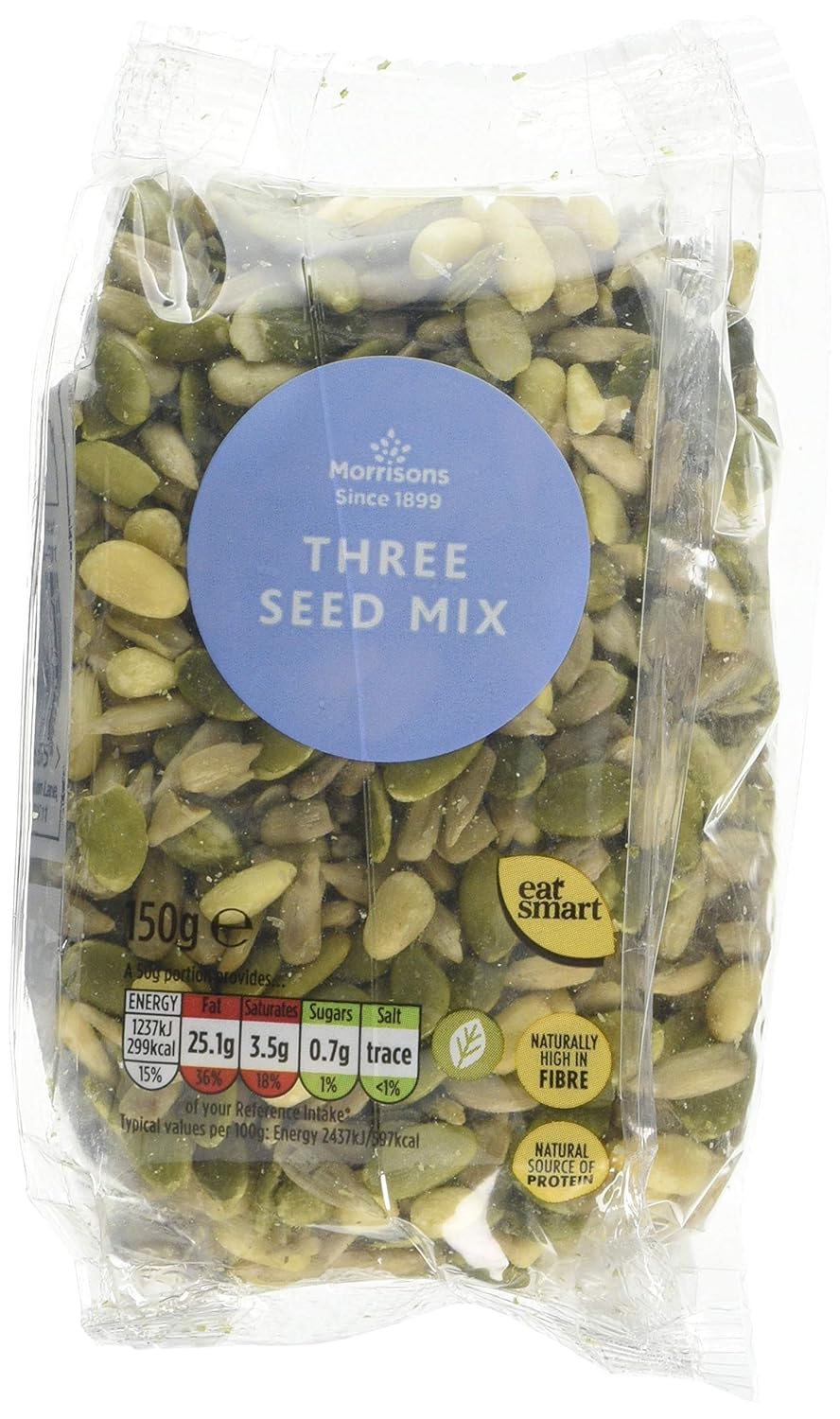 Morrisons Three Seeds Mix, 150 g, Pack Of 12 Amazon.co.uk Grocery